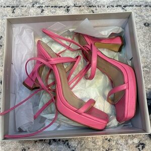 BP. Pink Strappy Heels